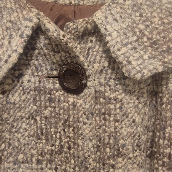 One of a Kind Vintage 1950s - 1960s Wool Blend Handmade Pea Coat - Picture 4 of 12